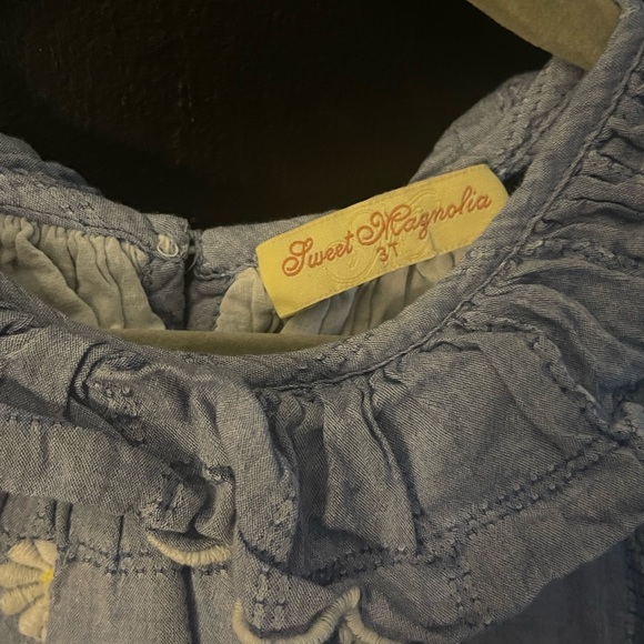 Toddler Girls Cotton Daisy Dress - Picture 4 of 4